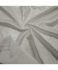 Gümüş Baskı Beyaz Parça Kumaş | 70x150 cm