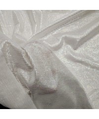 Gümüş Baskı Beyaz Parça Kumaş | 70x150 cm