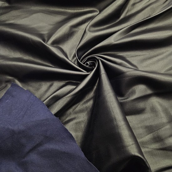 Siyah Kaplama Gece Mavisi Kalın Taytlık İnterlok Kumaş | R3-5