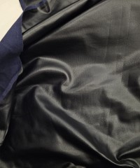 Siyah Kaplama Gece Mavisi Kalın Taytlık İnterlok Kumaş | R3-5