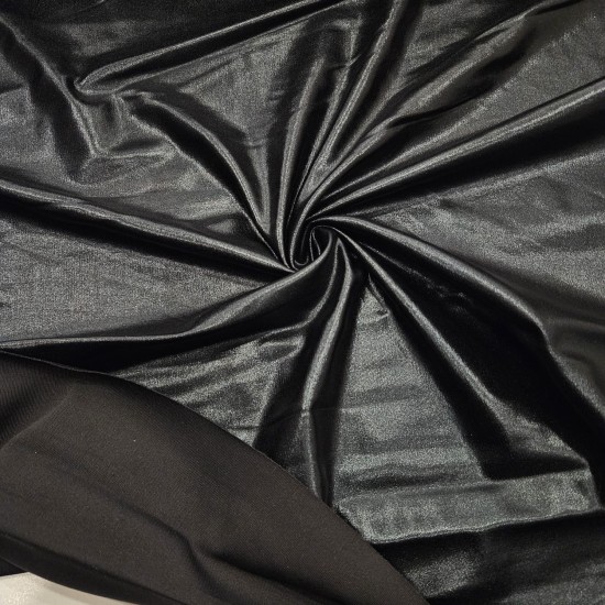 Parlak Siyah Kaplama İnterlok Kumaş | R3-9