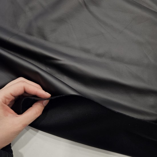 Siyah Kaplama Baskı Siyah Arkası Fırçalı İnterlok Kumaş