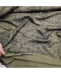 Siyah Mat Batik Desen Haki İnterlok Parça Kumaş