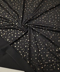 Altın Varak Rastgele Puantiye Süprem Kumaş | C3-10