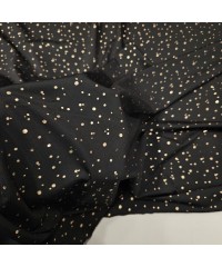 Altın Varak Rastgele Puantiye Süprem Kumaş | C3-10