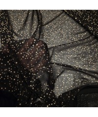 Altın Varak Minik Yıldız Tül Kumaş | C3-9