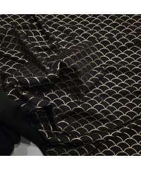 Altın Varak Balık Pulu Desen Süprem Kumaş | C3-13