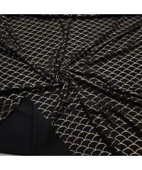 Altın Varak Balık Pulu Desen Süprem Kumaş | C3-13