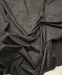 Mat Kaplama Batik Desen Baskı Siyah İnce Süprem Kumaş | R4-06