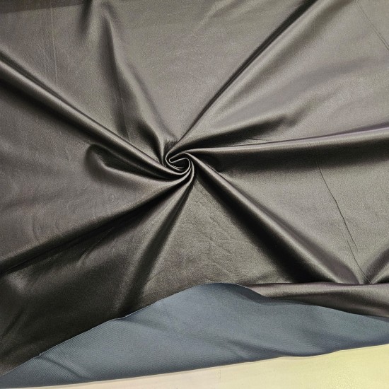 Mat Siyah Varak Kaplama Koyu İndigo Zemin Süprem Kumaş | R4-11