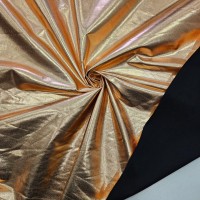 Açık Bronz Kaplama Siyah Zemin Süprem Parça Kumaş