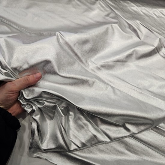 Gümüş Renk Kaplama İnterlok Kumaş | R4-13