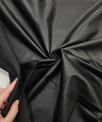 Mat Saten Kaplama Siyah İnterlok Kumaş | R4-15