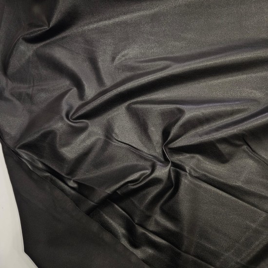Mat Saten Kaplama Siyah İnterlok Kumaş | R4-15