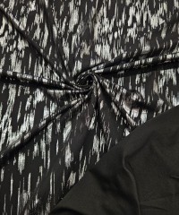 Gümüş Varak Fırça Darbesi Desen Süprem Kumaş | C-20