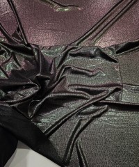 Metalik Renk Kaplama Duvar Zemin Desen Gümüş Simli Şifon Kumaş | K-3