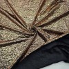 Bronz Varak Yılan Pul Desen Süprem Kumaş | D-06