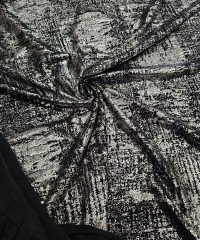 Gümüş Varak Duvar Batik Desen Süprem Kumaş | D-09