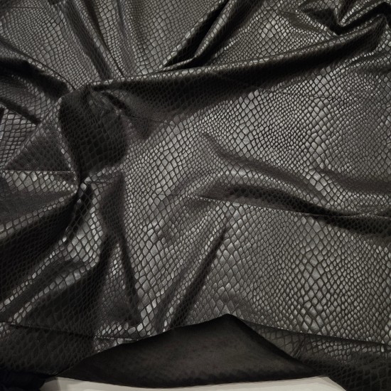 Mat Kaplama Yılan Desen Suni Deri Süet Kumaş | D-5