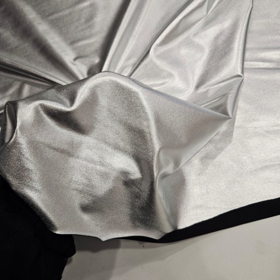 Gümüş Varak Parlak Kaplama Süprem Kumaş | D-10