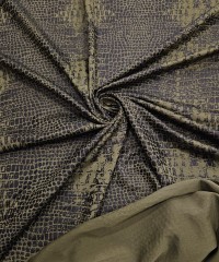 Açık Haki Zemin Mat Piton Kaplama Süprem Kumaş