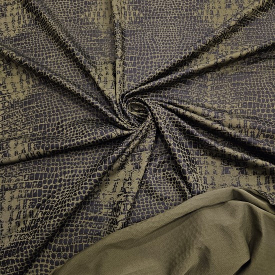 Açık Haki Zemin Mat Piton Kaplama Süprem Kumaş