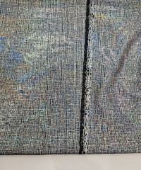 Siyah Zemin Parça Kumaş Üstü Gümüş Kaplama 