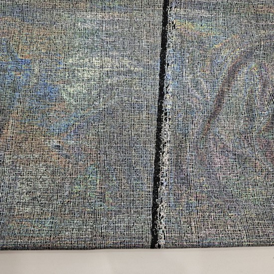 Siyah Zemin Parça Kumaş Üstü Gümüş Kaplama