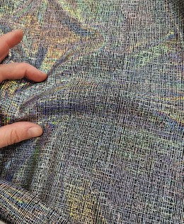 Siyah Zemin Parça Kumaş Üstü Gümüş Kaplama 