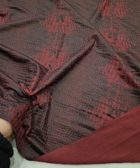Mat Kaplama Yılan Desen Bordo Zemin Süprem Kumaş | X-03