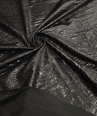 Parlak Kaplama Yılan Desen İnterlok Kumaş | K-13