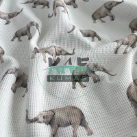 Fil Baskılı Örme Waffle Kumaş