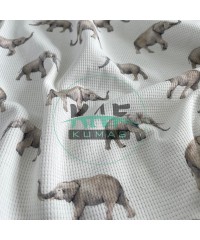 Fil Baskılı Örme Waffle Kumaş