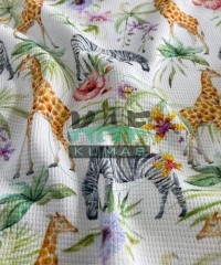 Hayvanlar Baskılı Örme Waffle Kumaş Hayvanlar Baskılı Örme Waffle Kumaş