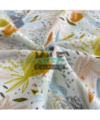 Soyut Desenler Baskılı Örme Waffle Kumaş Soyut Desenler Baskılı Örme Waffle Kumaş