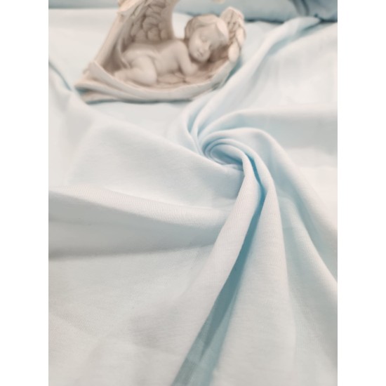 30/1 Penye Süprem Kumaş | Buz Mavi | 150 gsm