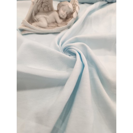 30/1 Penye Süprem Kumaş | Buz Mavi | 150 gsm