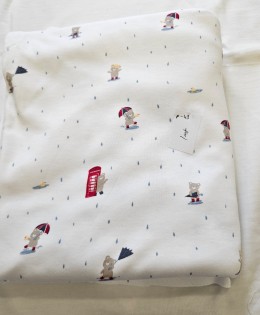 Baskılı %100 Pamuk İnterlok Parça Kumaş | 100x180 cm | P43