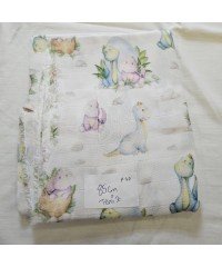 Baskılı %100 Pamuk Müslin Kumaş 85x160 cm | P47