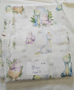 Baskılı %100 Pamuk Müslin Kumaş 85x160 cm | P47