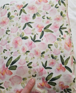 Baskılı %100 Pamuk Müslin Kumaş | Papatya