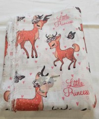 Baskılı %100 Pamuk 2 Katlı 1 mt Kareli Müslin Kumaş | Ceylan