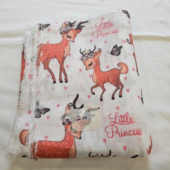 Baskılı %100 Pamuk 2 Katlı 1 mt Kareli Müslin Kumaş | Ceylan