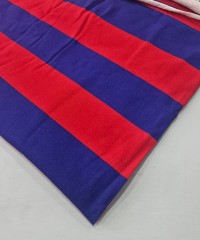 Penye Süprem Parça Kumaş | Kırmızı Mavi Çizgili