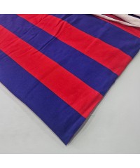 Penye Süprem Parça Kumaş | Kırmızı Mavi Çizgili