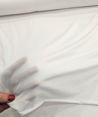 Penye Polyester Süprem Kumaş | Beyaz