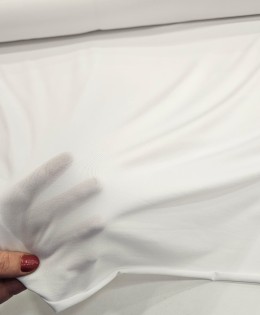 Penye Polyester Süprem Kumaş | Beyaz