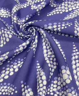 Viskon Dokuma Vual Kumaş | Mavi Zemin Nokta Yapraklar