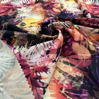 Viskon Dokuma Belmando Kumaş | Çiçek Mor