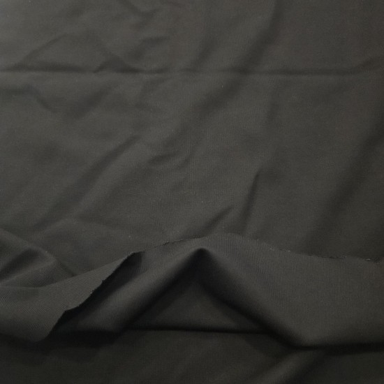 Boyalı Polyester İnterlok Parça Kumaş | Siyah